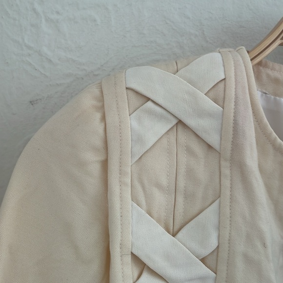 VALENTINO BOUTIQUE Women's Knotted Detail Open Front Cardigan Blazer - Picture 4 of 7